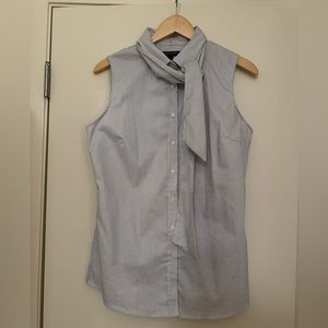 Banana Republic “Riley Shirt”. Size 10. Navy and white stripes. Good condition.